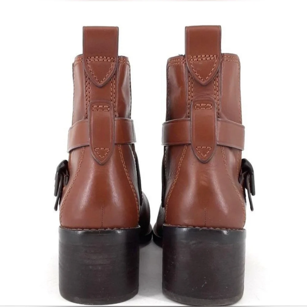 Coach Chelsea Pull On Leather Ankle  Boots: Brown - Picture 4 of 9